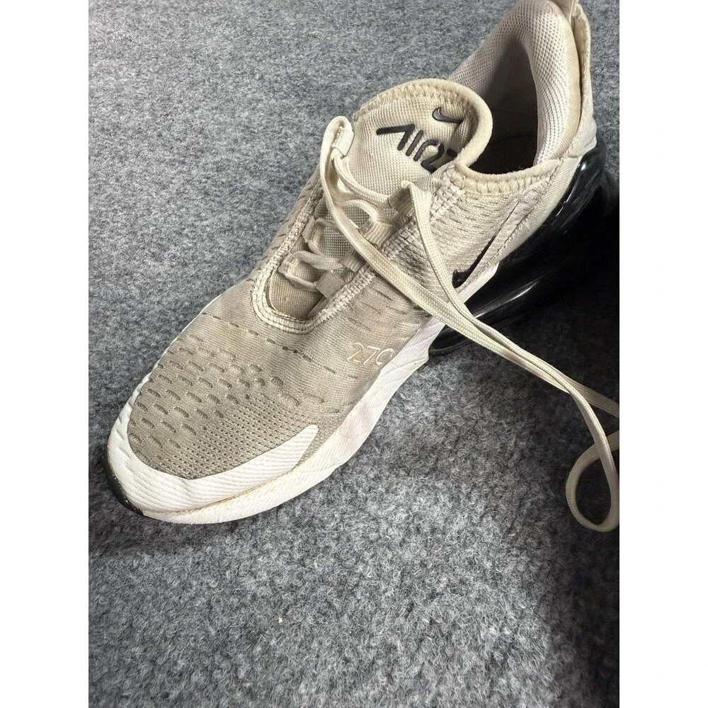 Nike Air Max 270 White Kids Sneakers Size 3.5Y Youth Shoes